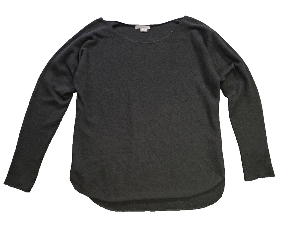Vince Cashmere soft boat neck Sweater black Y2K soft women Size M A010192